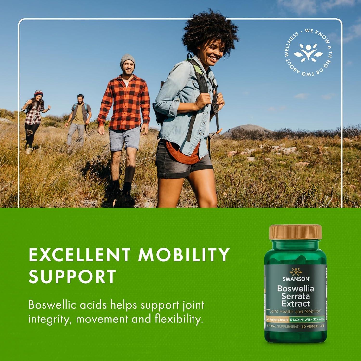 imageSwanson Boswellia Serrata Extract 125 Milligrams 60 Veg Capsules60 Count Pack of 2