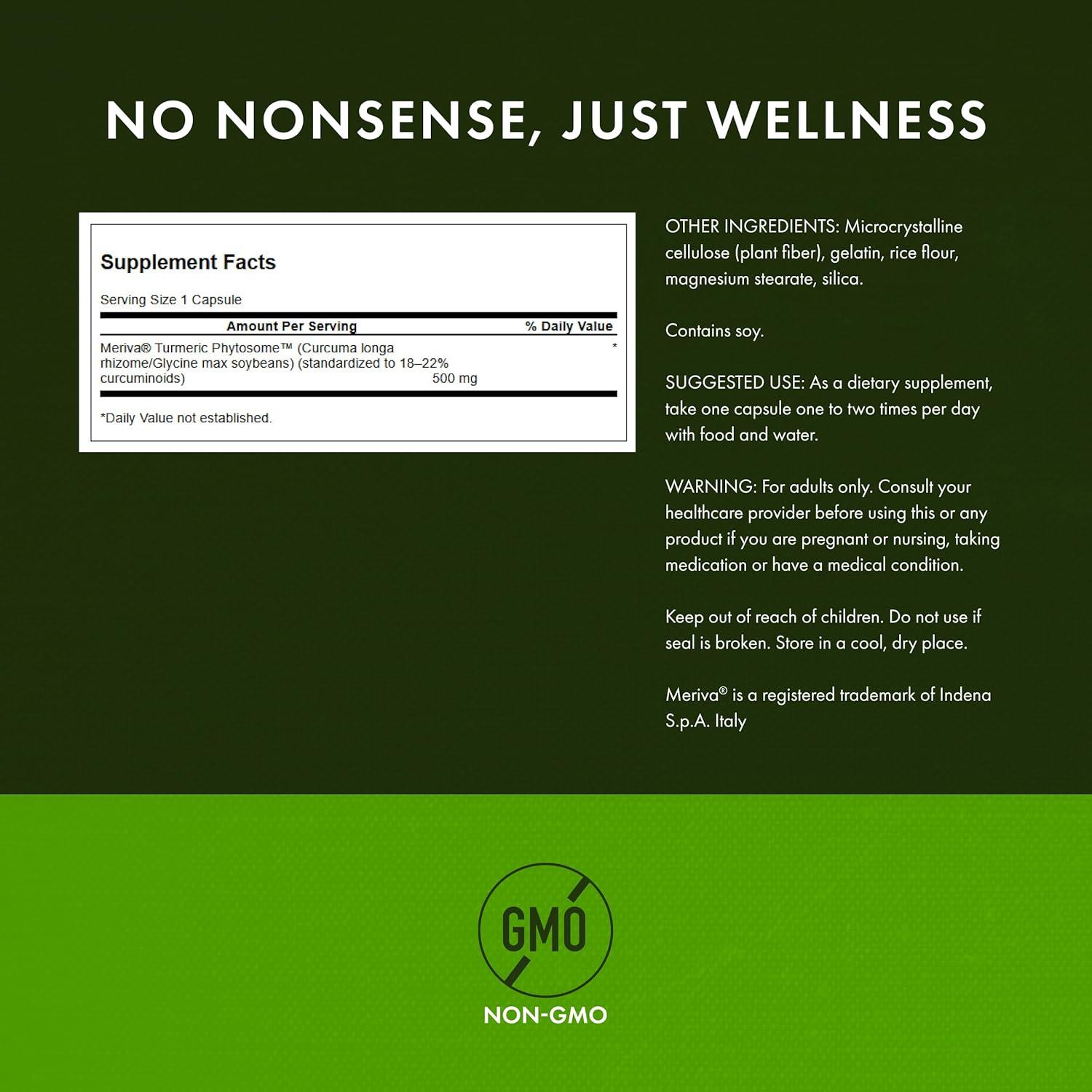 imageSwanson Turmeric Phytosome with Meriva 500 Milligrams 60 Capsules60 Count Pack of 2