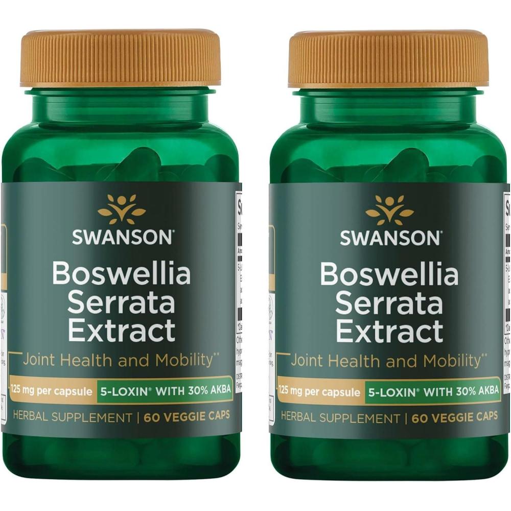 imageSwanson Boswellia Serrata Extract 125 Milligrams 60 Veg Capsules60 Count Pack of 2