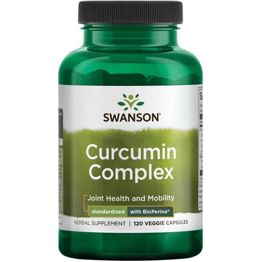 imageSwanson Curcumin Complex Herbal Supplement Supporting Joint Health Mobility amp Physical Function Standardized with BioPerine for Maximum Absorption 120 Veggie Capsules120 Count Pack of 1