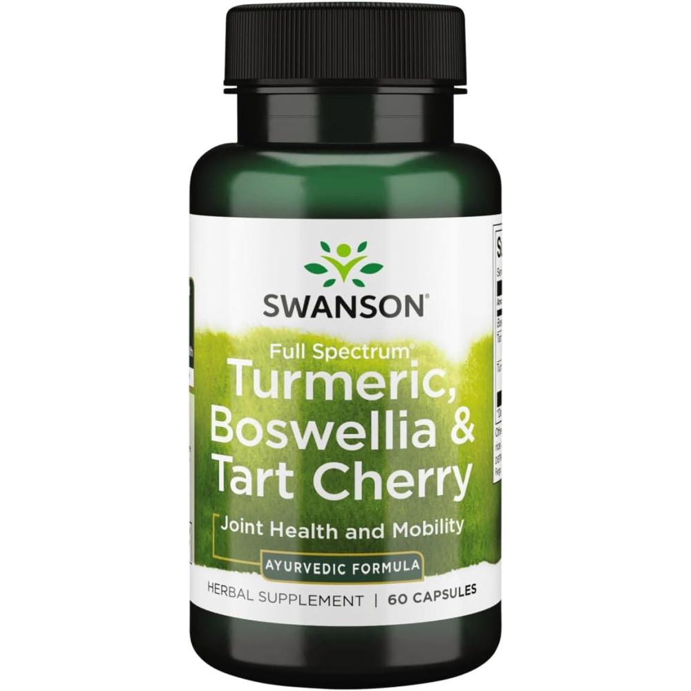 imageSwanson Full Spectrum Turmeric Boswellia amp Tart Cherry Joint Function amp Support 60 Capsules