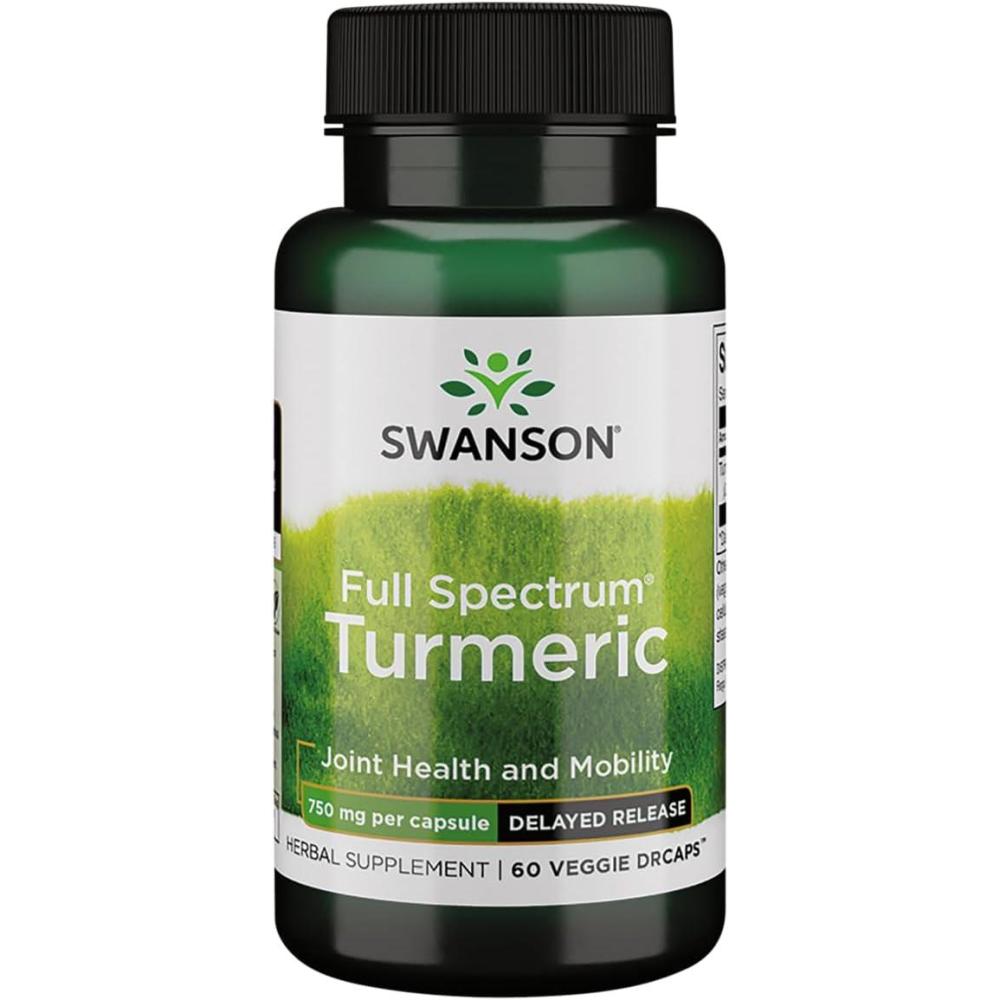 imageSwanson Full Spectrum Turmeric Delayed Release 750 Milligrams 60 Veg Capsules
