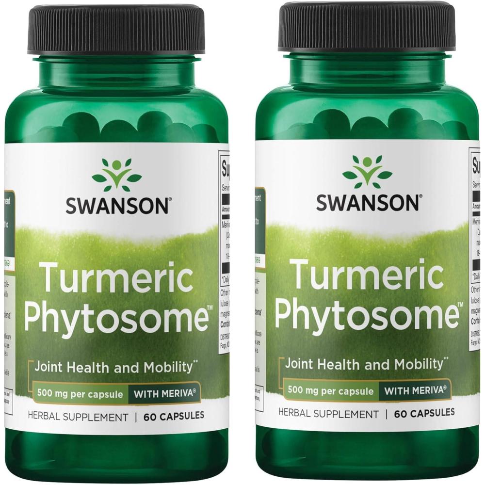 imageSwanson Turmeric Phytosome with Meriva 500 Milligrams 60 Capsules60 Count Pack of 2