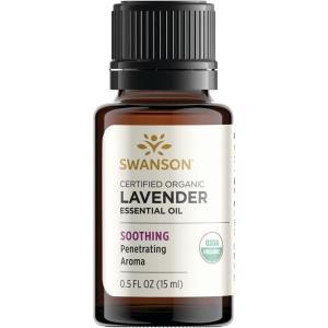Swanson CERT ORG Lavender ESSN Oil 0.5 FL OZ