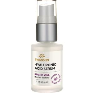 Swanson Hyaluronic Acid Serum – 1 fl Ounce (29.6 ml) – Moisturizing Serum for Skin Hydration and Youthful Appearance