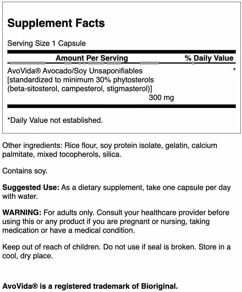 imageSwanson AvoVida Natural Supplement Promoting Joint Health amp Mobility Avocado amp Soybean Unsaponifiables to Support Cartilage amp Tissue Health 60 Capsules 300mg Each 4 Pack60 Count Pack of 4