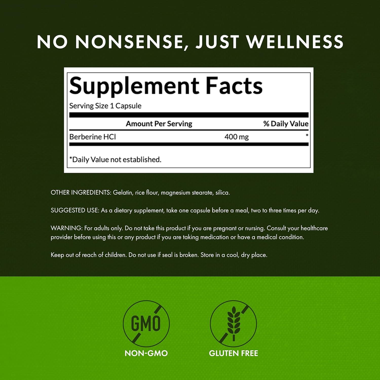 imageSwanson Berberine Supports Metabolic Health amp Heart Health Contains Standardized Berberine HCl NonGMO amp GlutenFree 60 Vegan Capsules60 Count Pack of 1