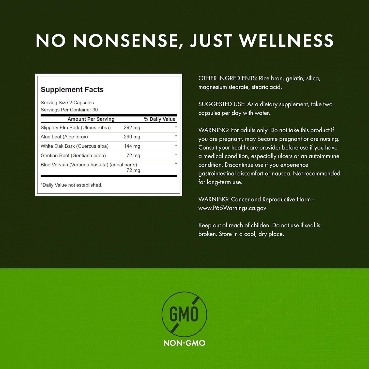 imageSwanson Colon Helper Promotes Digestive Health Using Vervain Goldenseal Root Slippery Elm Bark amp More Herbal Supplement Aiding Healthy Eliminations 60 Capsules1 Pack60 Count Pack of 1