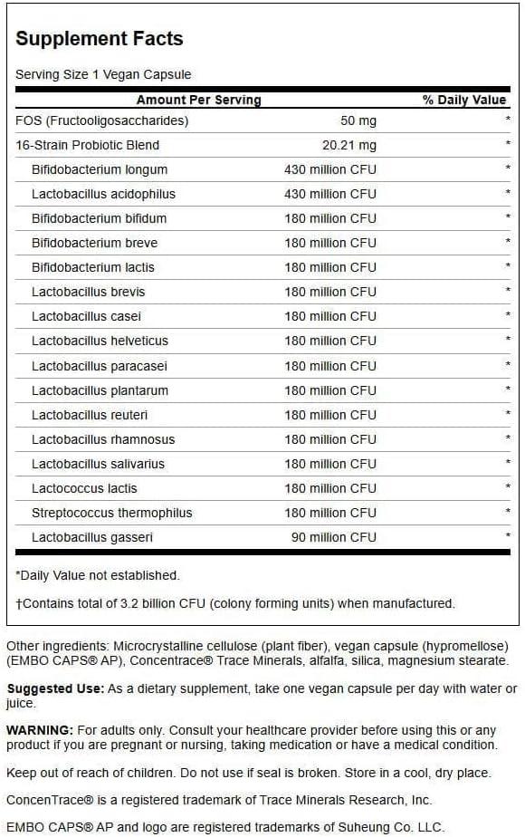 imageSwanson Dr Stephen Langers Formula Natural Probiotic wPrebiotic FOS 16Strain Supplement Promoting Digestive Support w 32 Billion CFU per Capsule 60 Veggie Capsules 2 Pack30 Count Pack of 1