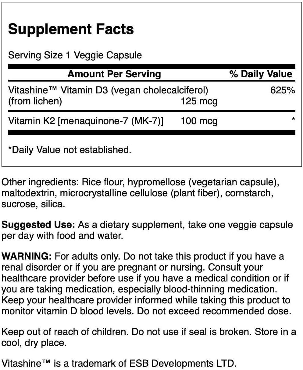 imageSwanson Extra Strength D3 amp K25000 Iu amp 100 mcg 60 Veg Caps