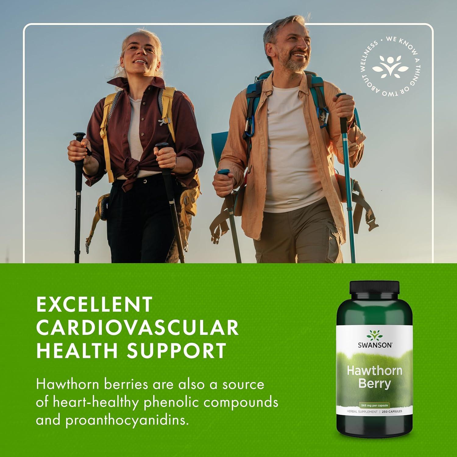 imageSwanson Hawthorn Berry Antioxidant Circulation Support 250 Capsules 565 mg Each250 Count Pack of 1
