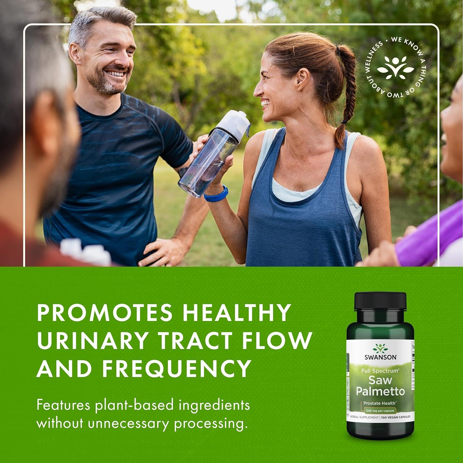 imageSwanson Saw Palmetto Herbal Supplement Promoting Male Prostate Health Support Natural Hair Supplement amp Urinary Health Support 540 mg 250 Capsules100 Count Pack of 1