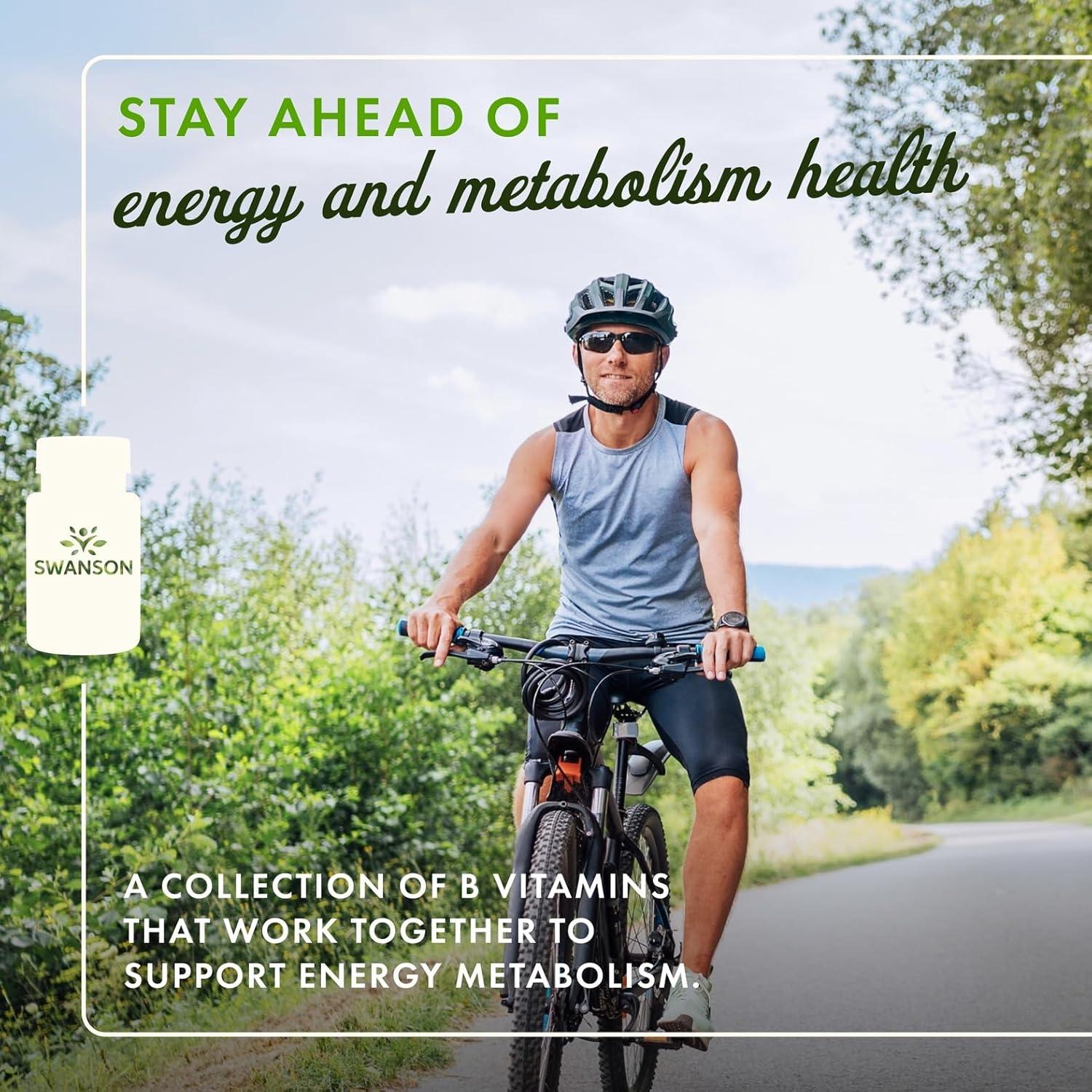 imageSwanson Vitamin B100 Vitamin Supplement Promoting Energy amp Metabolism Support High Potency Formula Supporting Heart Health Brain Health amp Nervous Function 100 Capsules