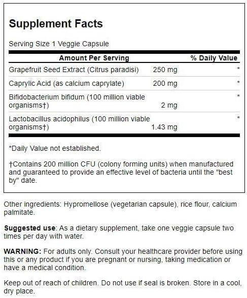 imageSwanson Yeast Defense Essentials 200 Million Cfu 120 Veg Capsules