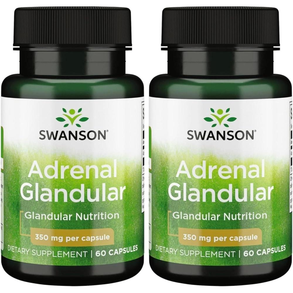 imageSwanson Adrenal Glandular 350 Milligrams 60 Capsules60 Count Pack of 2