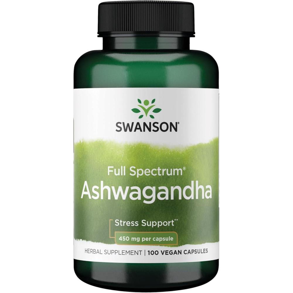 imageSwanson Ashwagandha Powder SupplementAshwagandha Root amp Aerial Parts Supplement Promoting Stress Relief amp Energy SupportAyurvedic Supplement for Natural Wellness 100 Capsules 450mg Each60 Count Pack of 1