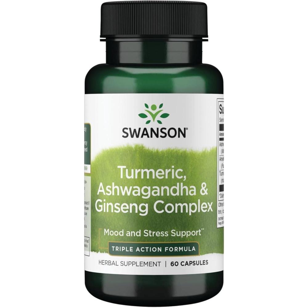 imageSwanson Full Spectrum Turmeric Ashwagandha amp Ginseng Complex 60 Capsules