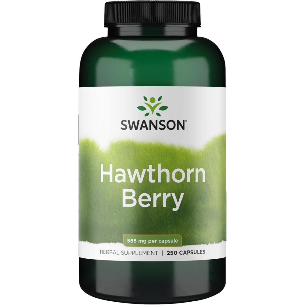 imageSwanson Hawthorn Berry  Antioxidant Circulation Support 250 Capsules 565 mg Each250 Count Pack of 1