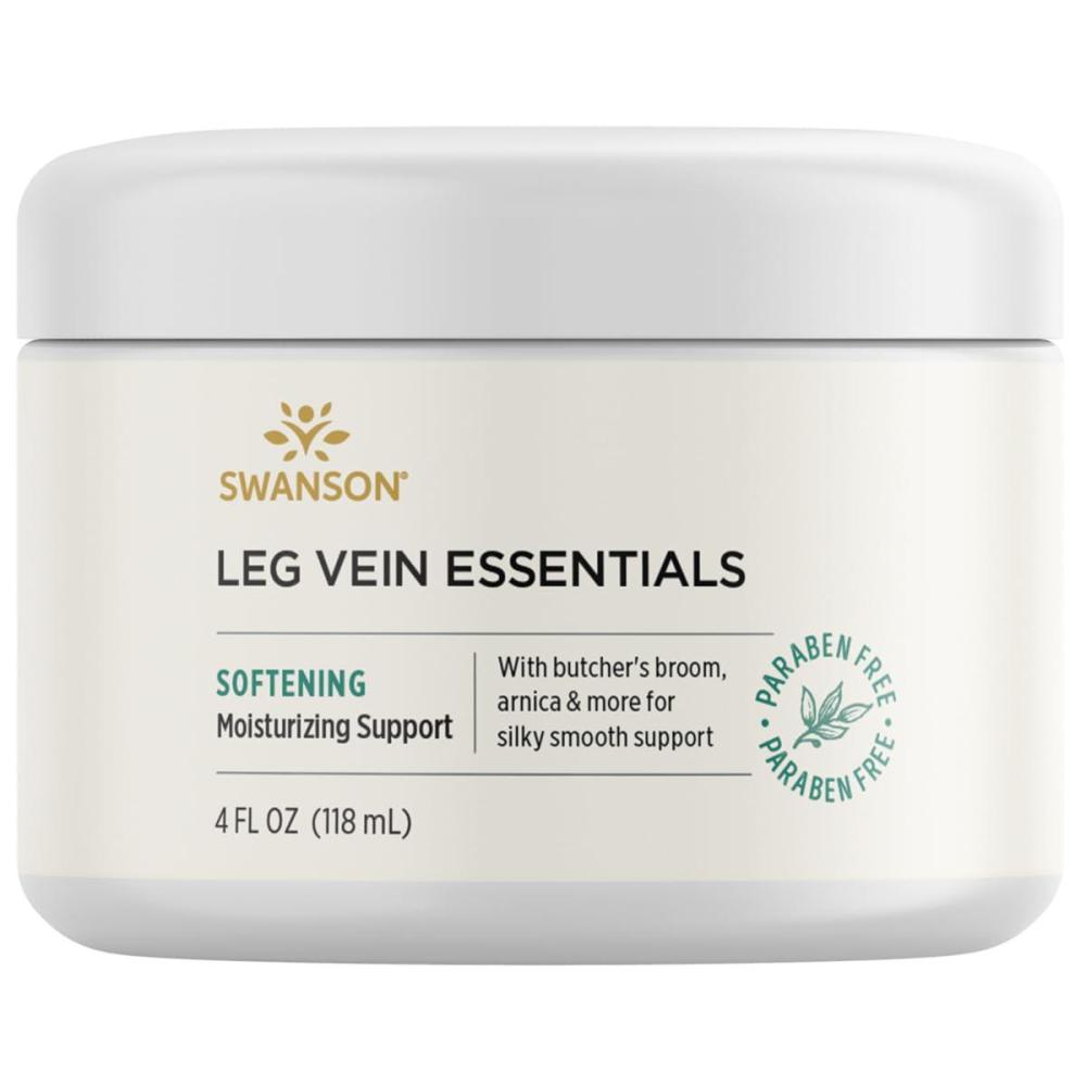 imageSwanson Leg Vein Essentials Cream 4 fl Ounce 118 ml Supportive Cream for Healthy Leg Veins and Circulation
