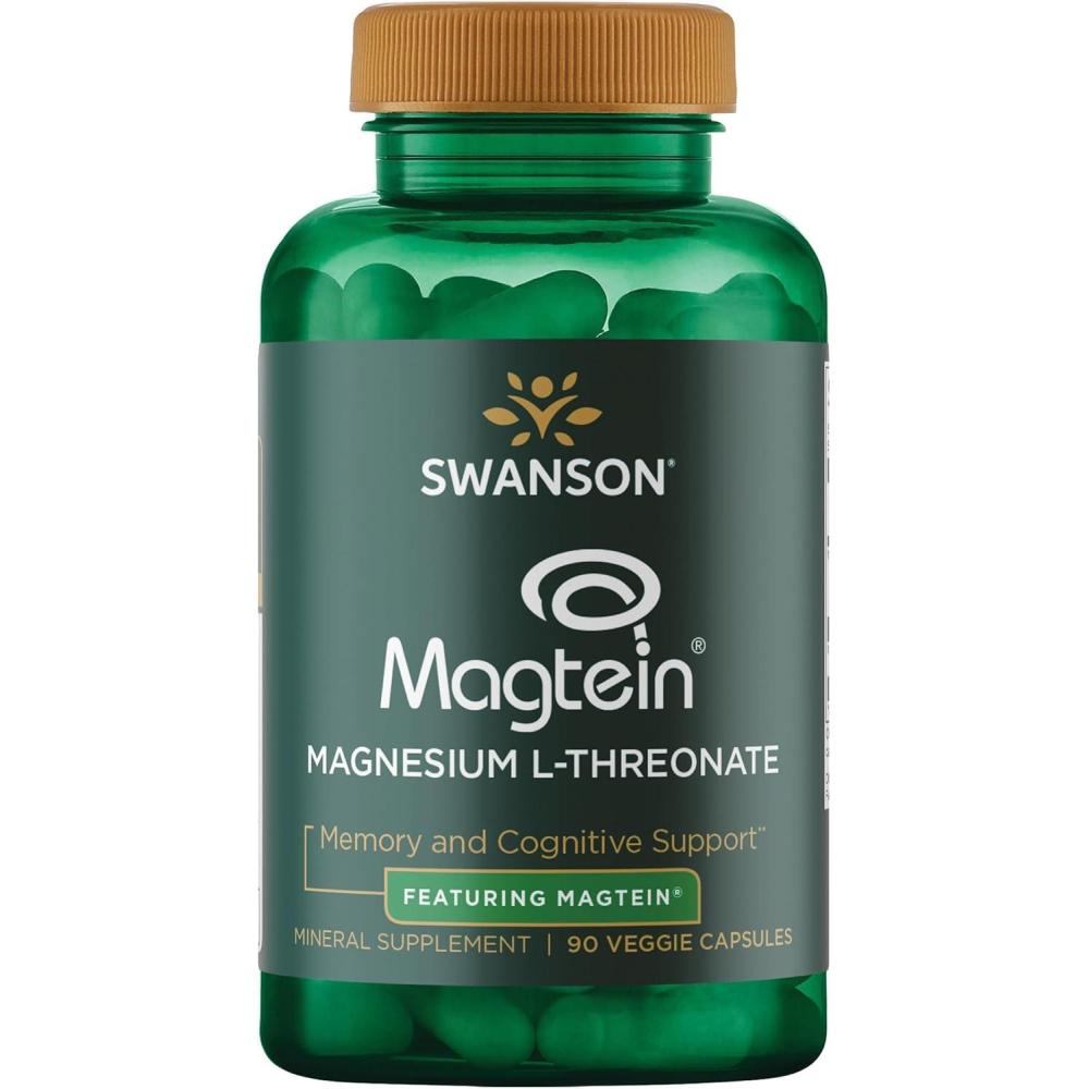 imageSwanson Magnesium LThreonate Mineral Supplement Promoting Nervous System Health May Support Cognitive Health Learning amp Memory 90 Veggie Capsules