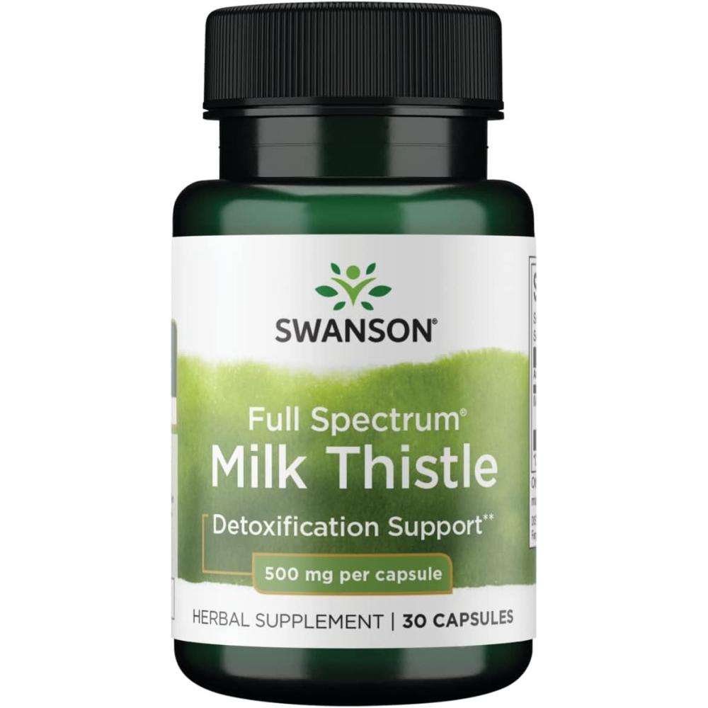 imageSwanson Milk Thistle Herbal Liver Support Supplement Natural Formula Helping to Maintain Overall Health amp Wellbeing 100 Capsules 500mg Each 2 Pack30 Count Pack of 1