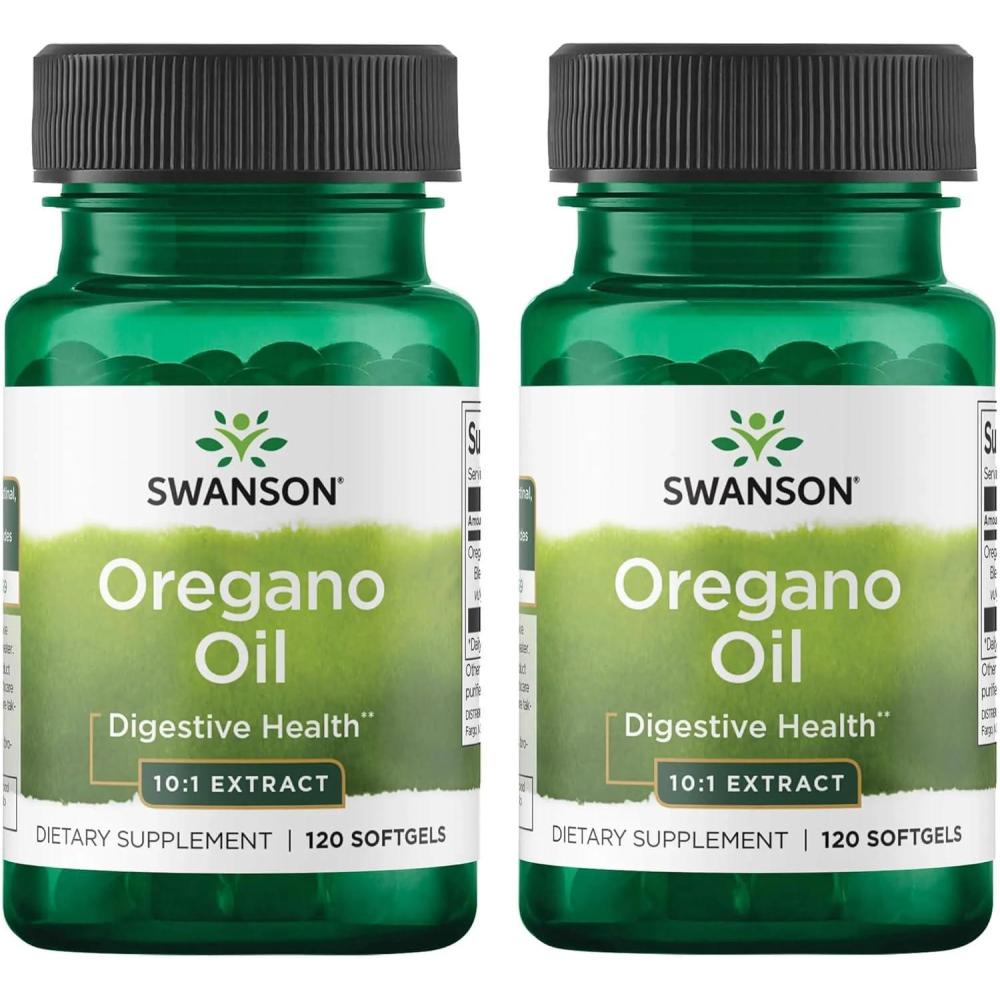 imageSwanson Oregano Oil 101 ExtractNatural Supplement Promoting Digestive HealthRespiratory amp Urinary Tract Health Support 120 Softgels 150mg Each120 Count Pack of 2