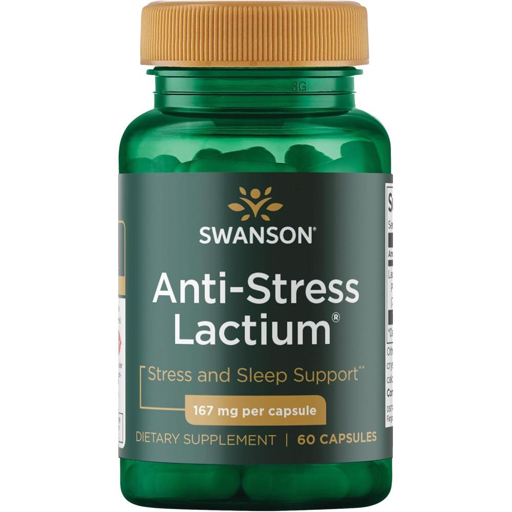 imageSwanson Womens AntiStress Formula Lactium  Helps Counter Stress Promotes Relaxation and Sleep Support  60 Capsules 167mg 1 Pack60 Count Pack of 1