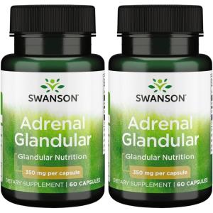 Swanson Adrenal Glandular 350 Milligrams 60 Capsules(60 Count (Pack of 2))