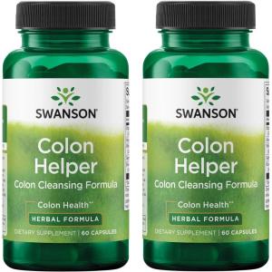 Swanson Colon Helper – Promotes Digestive Health Using Vervain, Goldenseal Root, Slippery Elm Bark & More – Herbal Supplement Aiding Healthy Eliminations – (60 Capsules)(1 Pack)(60 Count (Pack of 2))
