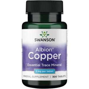 Swanson Copper Mineral Supplement – 2 mg (Copper Chelate) – Antioxidant, Immune System, and Cell Support – 300 Tablets(1)