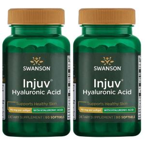 Swanson Injuv – Supports Natural Skin Moisture Retention – (90 Softgels, 140mg Each) 2 Pack