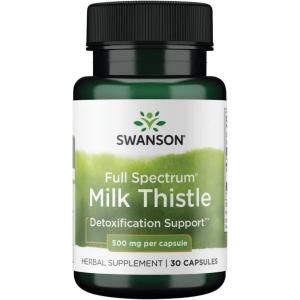 Swanson Milk Thistle – Herbal Liver Support Supplement – Natural Formula Helping to Maintain Overall Health & Wellbeing – (100 Capsules, 500mg Each) 2 Pack(30 Count (Pack of 1))