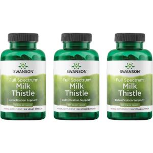 Swanson Milk Thistle – Herbal Liver Support Supplement – Natural Formula Helping to Maintain Overall Health & Wellbeing – (100 Capsules, 500mg Each) 2 Pack(100 Count (Pack of 3))
