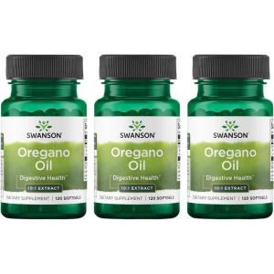 Swanson Oregano Oil 10:1 Extract-Natural Supplement Promoting Digestive Health-Respiratory & Urinary Tract Health Support (120 Softgels, 150mg Each)(120 Count (Pack of 3))