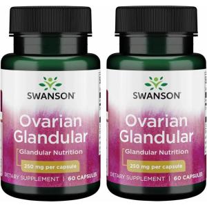 Swanson Ovarian Glandular Supplement – Women’s Glandular Health and Balance Support – Premium Bovine Tissue – 60 Capsules, 250mg Each(60 Count (Pack of 2))