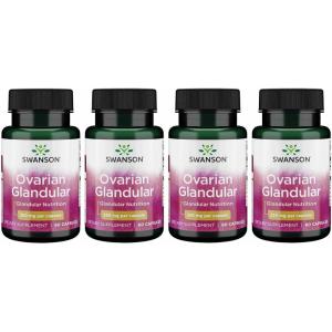 Swanson Ovarian Glandular Supplement – Women’s Glandular Health and Balance Support – Premium Bovine Tissue – 60 Capsules, 250mg Each(60 Count (Pack of 4))