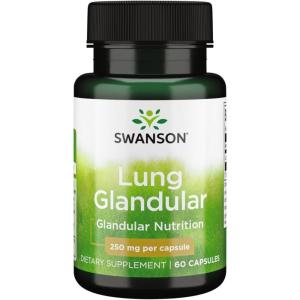 Swanson Raw Lung Glandular 250 Milligrams 60 Capsules