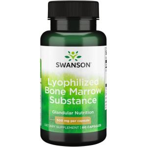 Swanson Raw Lyophilized Bone Marrow Substance 500 Milligrams 60 Capsules