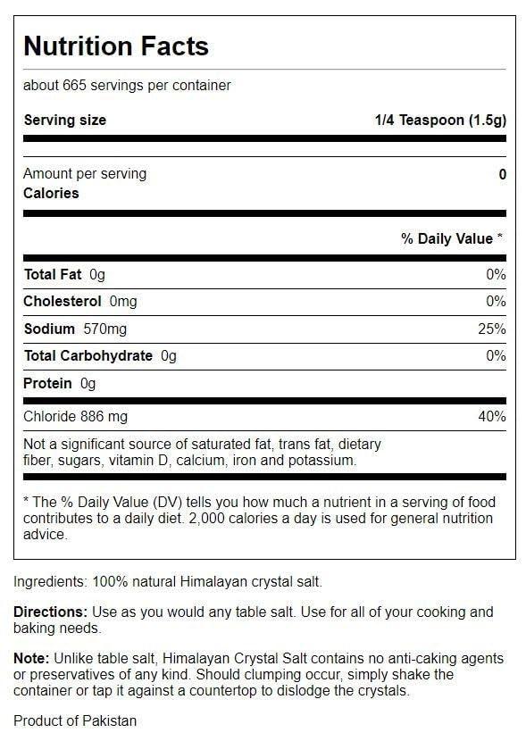 imageSwanson Himalayan Crystal Salt 3527 Ounce 1000 g Salt