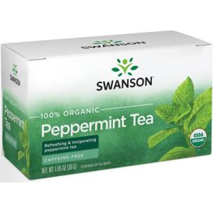 Swanson 100% Certified Organic Peppermint Tea 20 Bag(S)