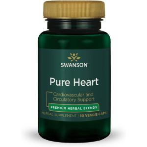 Swanson Pure Heart Cardiovascular Circulatory Health Antioxidant Resveratrol Blood Pressure Cholesterol Support Herbal Supplement 60 Veggie Capsules (Veg Caps) Vegan