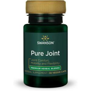 Swanson Pure Joint Health Mobility Flexibility Comfort Cartilage Connective Tissue Support Herbal Supplement 30 Veggie Capsules (Veg Caps) Vegan