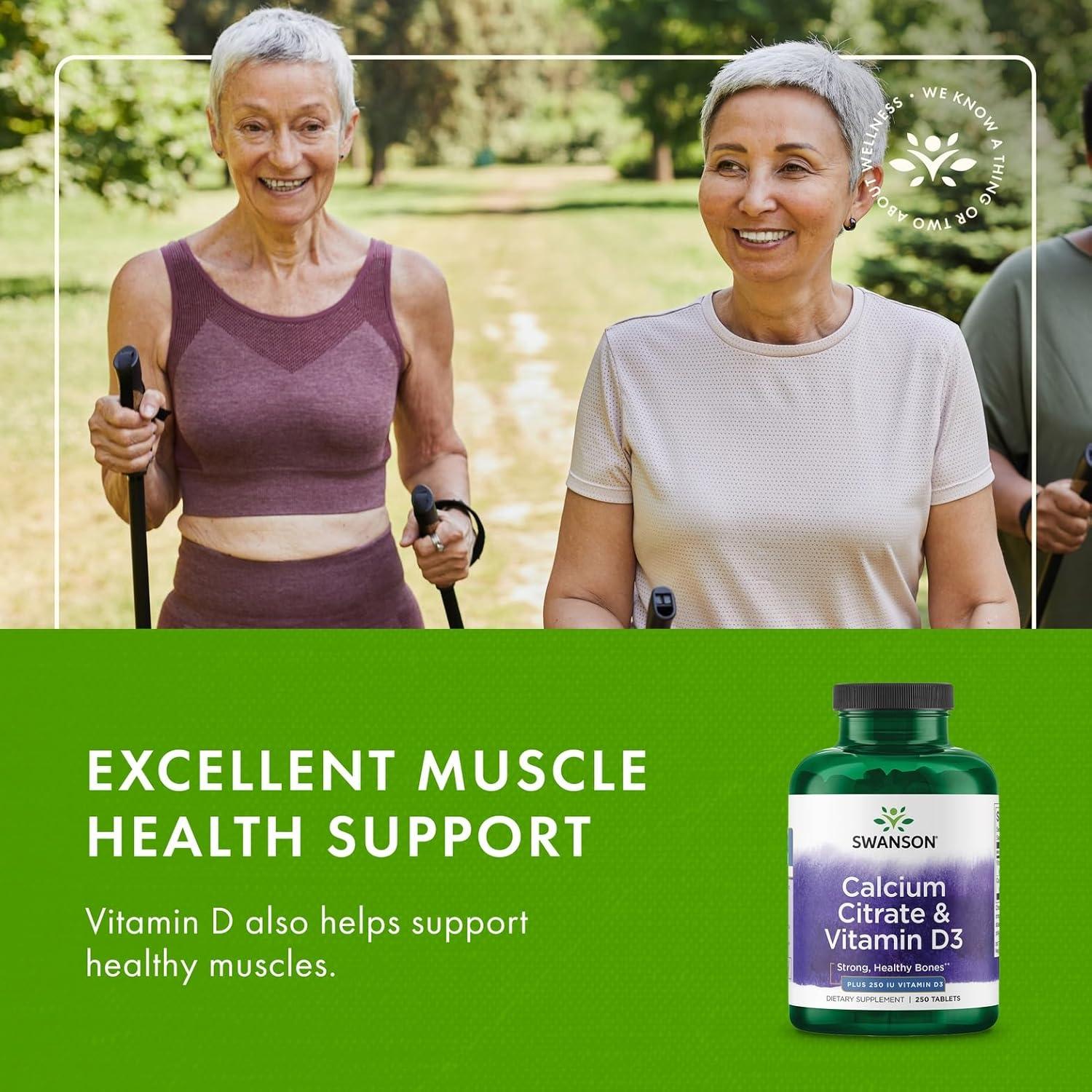 imageSwanson Calcium Citrate amp Vitamin D 250 Tabs