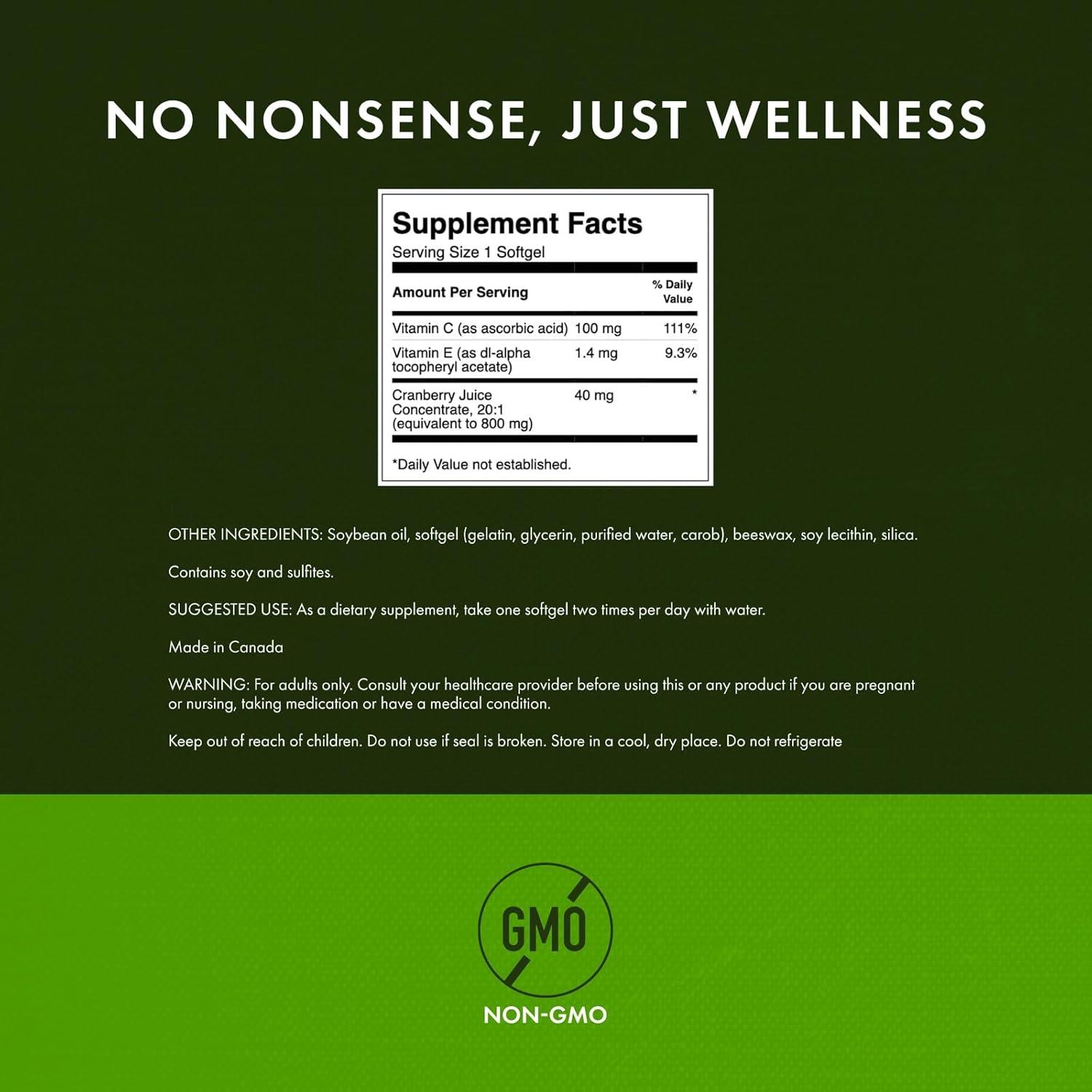 imageSwanson Cranberry Supports Urinary Tract Health Bladder Control and Promotes Healthy Kidney Function Supplement Made with 201 Juice Concentrate 180 Softgels180 Count Pack of 3