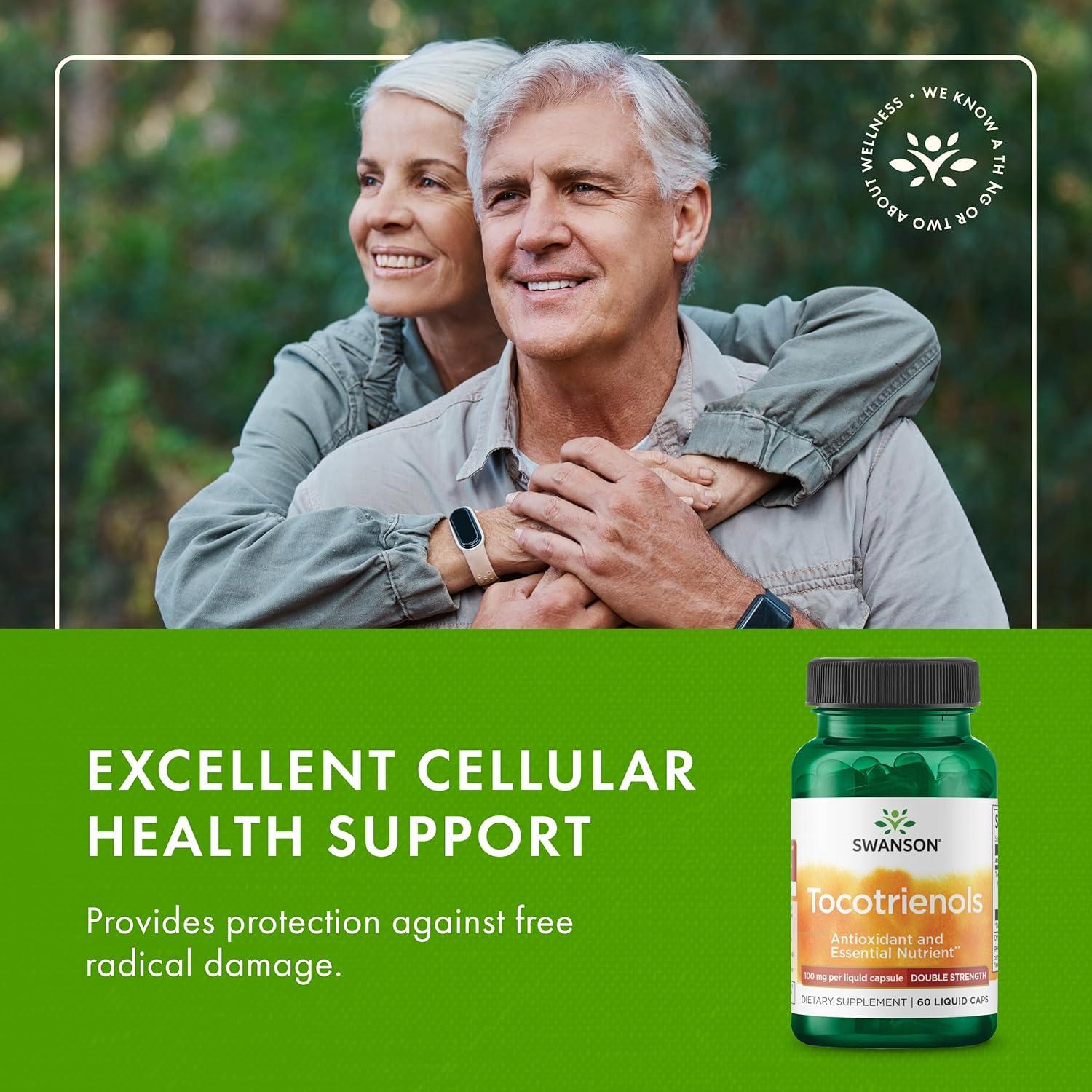 imageSwanson Double Strength Tocotrienols Antioxidant 60 Liquid Capsules 100mg Each60 Count Pack of 2