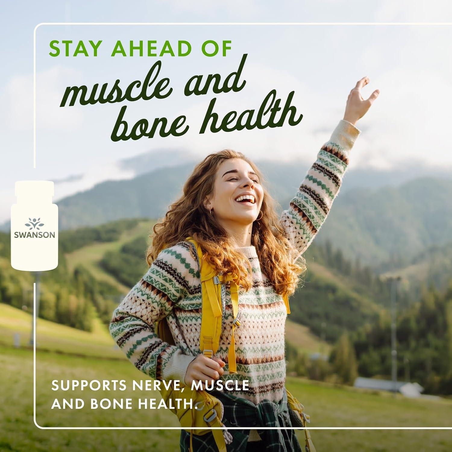 imageSwanson Magnesium Bone amp Muscle Health Support 200 Milligrams 2 Caps per 400 mg Serving Magnesium Oxide 500 Capsules