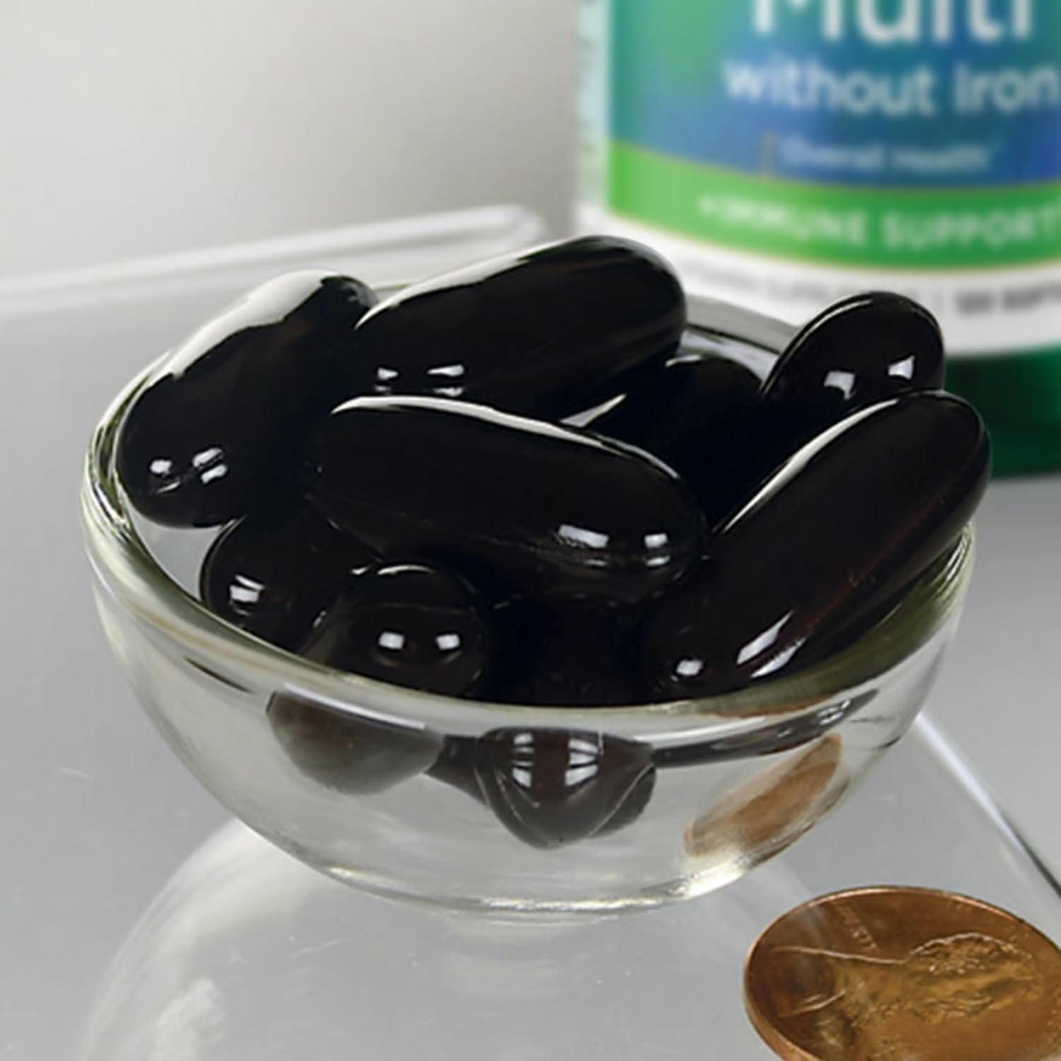 imageSwanson Multi Without Iron Multivitamin Health Supplement IronFree Formula 120 Softgels Sgels 2 Pack2