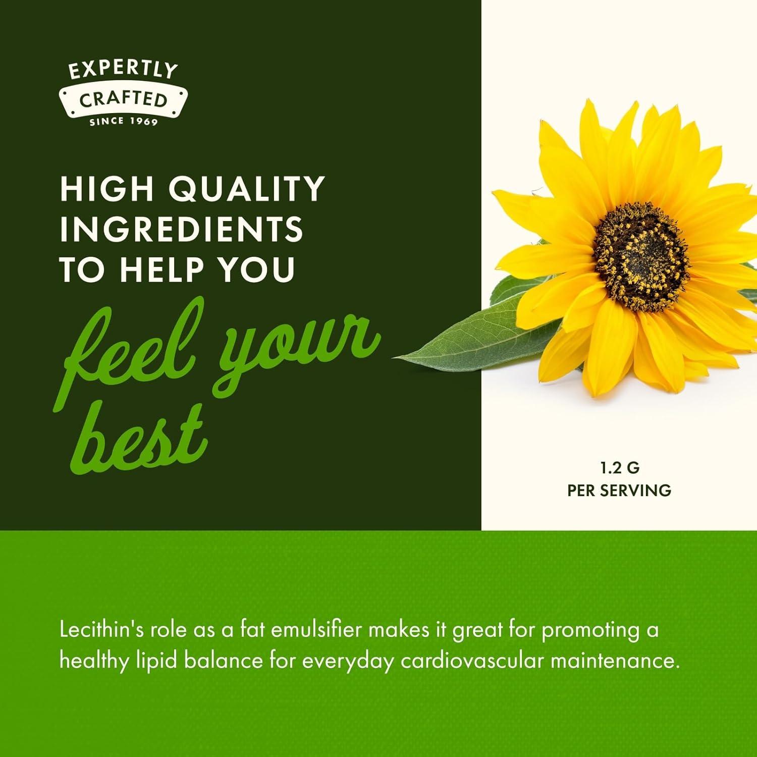 imageSwanson Sunflower Lecithin Herbal Supplement Promoting Healthy Brain Function Natural Formula Supporting Heart Health amp Healthy Lipid Balance 90 Softgels 1200mg Each