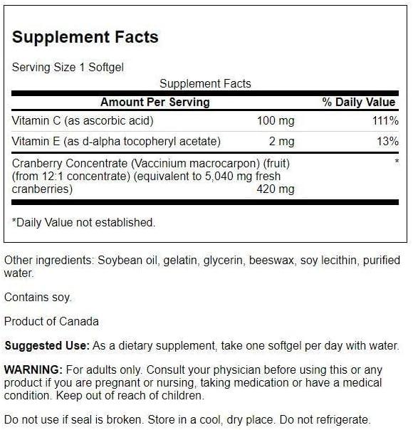 imageSwanson Super Strength Cranberry Whole Fruit Concentrate 420 Milligrams 60 Sgels60 Count Pack of 1