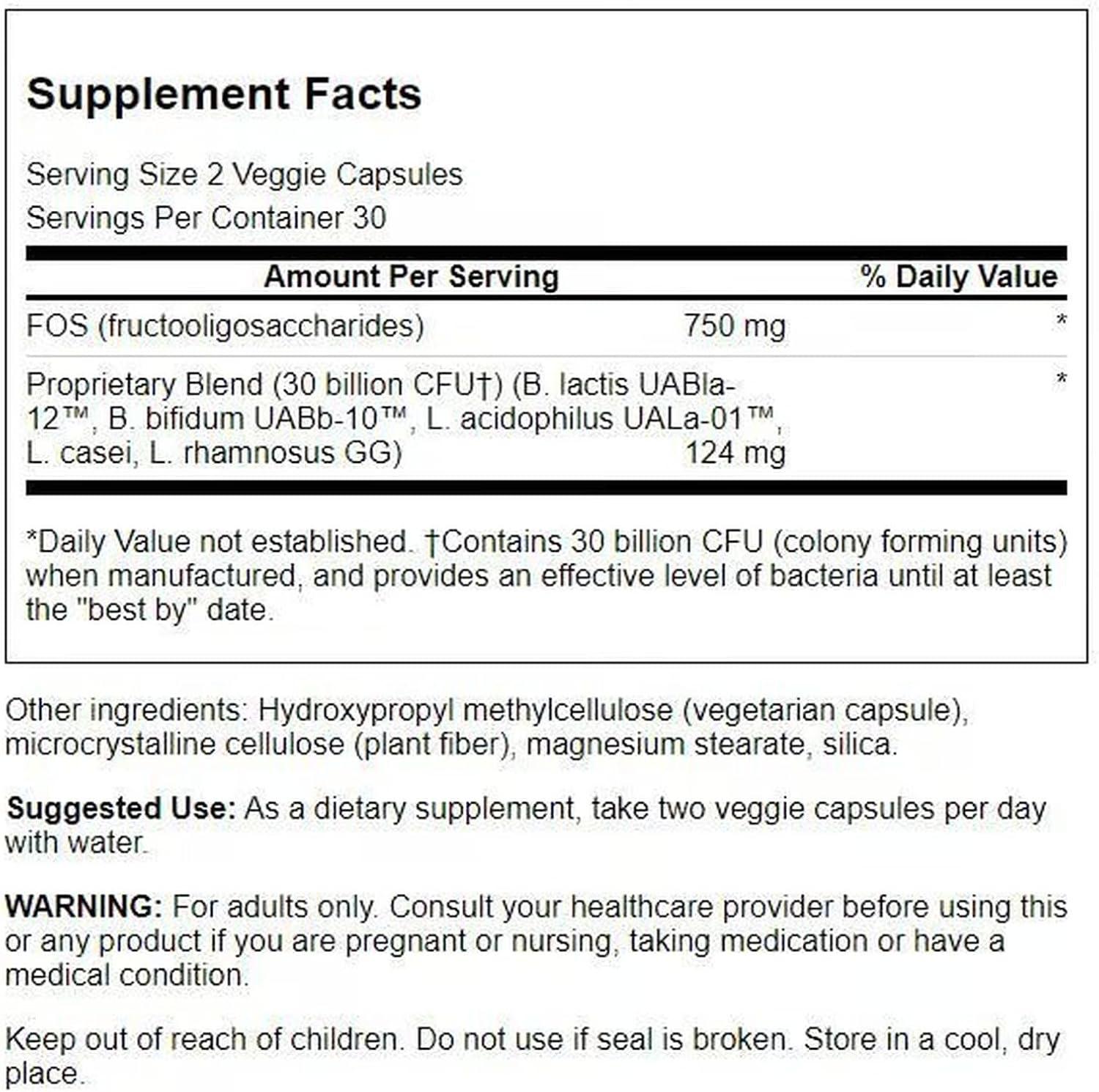 imageSwanson Ultra Probiotic for Seniors 30 Billion Cfu 60 Veg Capsules